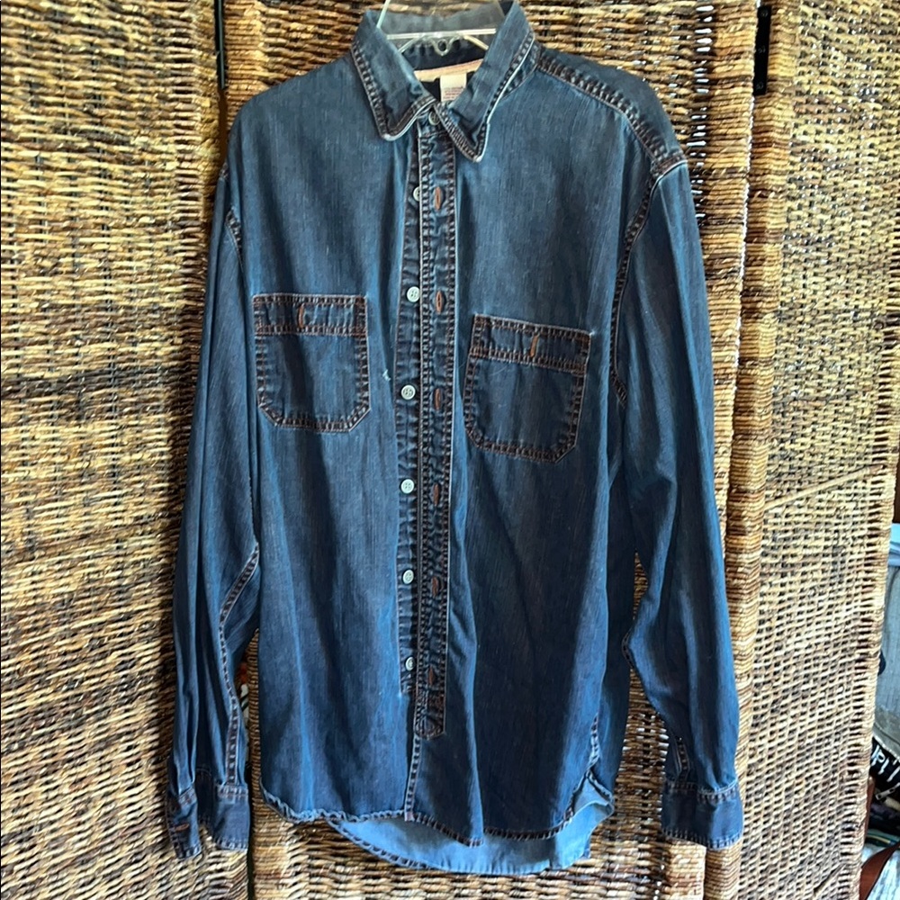 Vintage Sundance Men’s Denim Button-Up Shirt